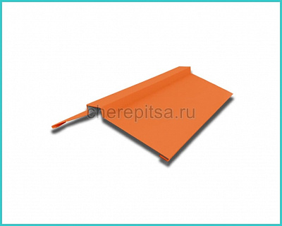 Планка конька фигурного 150x150x2000мм покрытие Полиэстер цвет RAL 2004 толщина 0,45мм