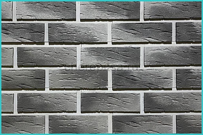 Клинкерный кирпич с перекрытием шва, цвет 38