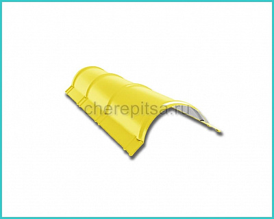 Планка конька полукруглого R110x2000мм покрытие Полиэстер цвет RAL 1018 толщина 0,45мм