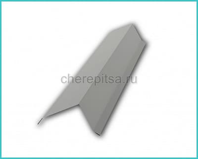 Планка торцевая PE 95x120x2000x0,45мм покрытие Полиэстер цвет RAL 9006 длина 2м толщина 0,45мм