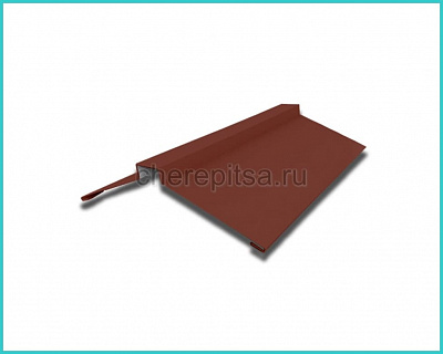 Планка конька фигурного 150x150x2000мм покрытие Полиэстер цвет RAL 3009 толщина 0,45мм