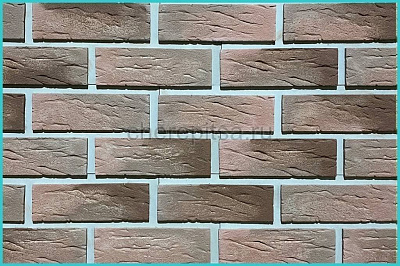 Клинкерный кирпич с перекрытием шва, цвет 41