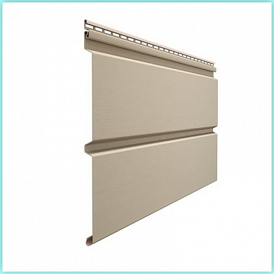 Сайдинг Docke Premium Профилированный брус D6S крембрюле цвет КРЕМ-БРЮЛЕ