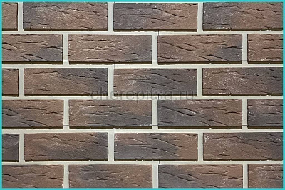 Клинкерный кирпич с перекрытием шва, цвет 27