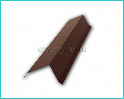 Планка торцевая PE 95x120x2000x0,45мм покрытие Полиэстер цвет RAL 8017 длина 2м толщина 0,45мм