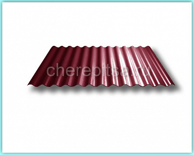 Профнастил МП18-1100 волна покрытие Полиэстер цвет RAL 3005 толщина 0.7мм