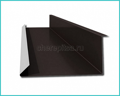 Планка примыкания нижняя 250x122x2000мм покрытие Полиэстер цвет RR32 длина 2м толщина 0,45мм