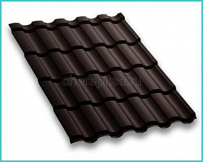 Металлочерепица Монтекристо покрытие PURMAN цвет RR32 толщина 0,5мм