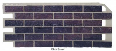 Цокольные панели Nailite под кирпич Char Brown цвет CHAR BROWN