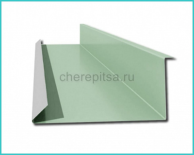 Планка примыкания нижняя 250x122x2000мм покрытие NormanMP цвет RAL 6019 длина 2м толщина 0,5мм