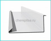 Планка примыкания нижняя 250x122x2000мм покрытие Полиэстер цвет RAL 9003 длина 2м толщина 0,4мм