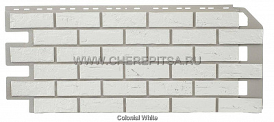 Цокольные панели Nailite под кирпич Colonial White цвет COLONIAL WHITE