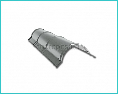 Планка конька полукруглого R110x2000мм покрытие Полиэстер цвет RAL 7005 толщина 0,45мм