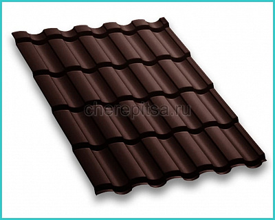 Металлочерепица Монтекристо покрытие NormanMP цвет RAL 8017 толщина 0,5мм