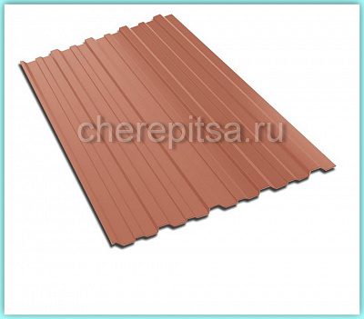 Профнастил С10-1150 покрытие Satin цвет RAL 8004 толщина 0,5мм