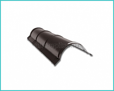 Планка конька полукруглого R110x2000мм покрытие Полиэстер цвет RR32 толщина 0,45мм