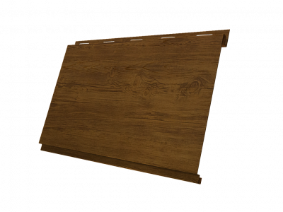 Металлосайдинг Вертикаль, покрытие Print Elite цвет Golden Wood толщина 0,45мм