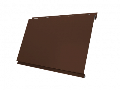 Металлосайдинг Вертикаль, покрытие Satin цвет RAL 8017 толщина 0,5мм