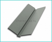 Планка ендовы верхняя 76x76x2000мм покрытие Полиэстер цвет RAL 7005 толщина 0,45мм