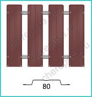 Штакетник Barrera 80 покрытие Полиэстер цвет RAL 3009 толщина 0,45мм