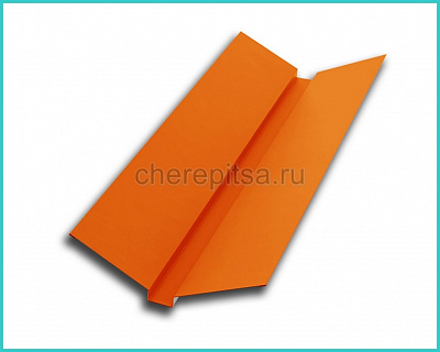 Планка ендовы верхняя 76x76x2000мм покрытие Полиэстер цвет RAL 2004 толщина 0,45мм