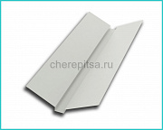 Планка ендовы верхняя 76x76x2000мм покрытие Полиэстер цвет RAL 9002 толщина 0,45мм