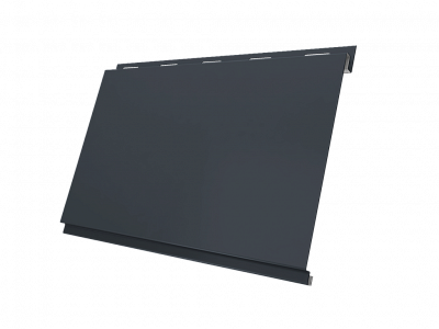 Металлосайдинг Вертикаль, покрытие Satin цвет RAL 7024 толщина 0,5мм