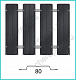 Штакетник Barrera 80 покрытие Полиэстер цвет RAL 9005 толщина 0,5мм