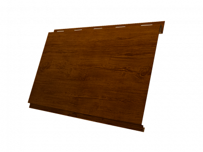 Металлосайдинг Вертикаль, покрытие Print Premium цвет Golden Wood толщина 0,45мм