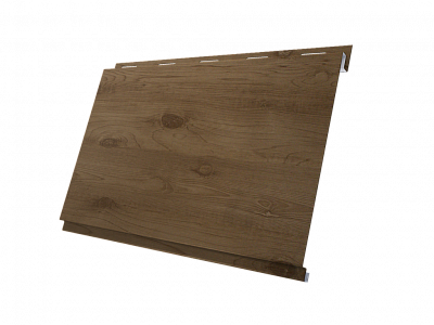 Металлосайдинг Вертикаль, покрытие Print Premium цвет Pine Wood толщина 0,45мм