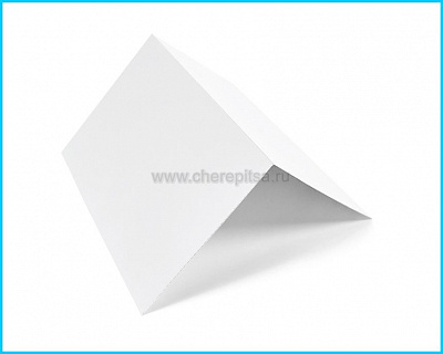 Планка конька плоского простая 145x145x2000мм покрытие Полиэстер цвет RAL 9003 толщина 0,45мм