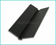 Планка ендовы верхняя 76x76x2000мм покрытие Полиэстер цвет RAL 9005 толщина 0,45мм