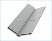 Планка ендовы верхняя 76x76x2000мм покрытие Полиэстер цвет RAL 7004 толщина 0,4мм