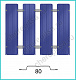 Штакетник Barrera 80 покрытие Полиэстер цвет RAL 5002 толщина 0,45мм