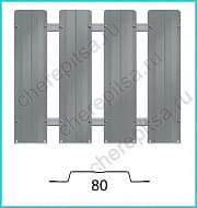 Штакетник Barrera 80 покрытие Полиэстер цвет RAL 7005 толщина 0,45мм