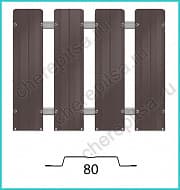 Штакетник Barrera 80 покрытие Полиэстер цвет RAL 8017 толщина 0,45мм