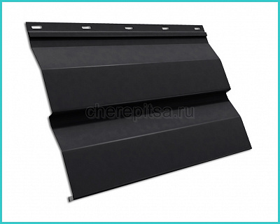 Металлосайдинг Корабельная доска, покрытие NormanMP цвет RAL 9005 толщина 0,5мм