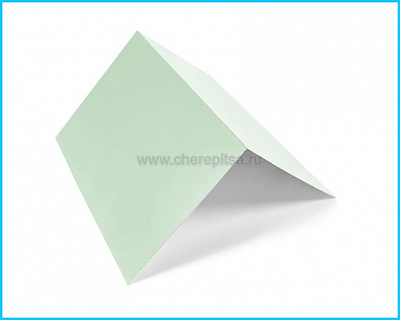 Планка конька плоского простая 145x145x2000мм покрытие Полиэстер цвет RAL 6019 толщина 0,45мм