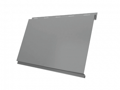 Металлосайдинг Вертикаль, покрытие Satin цвет RAL 9006 толщина 0,5мм