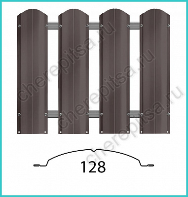 Штакетник Barrera Grande покрытие Двусторонний полиэстер цвет RAL 8017 толщина 0,45мм