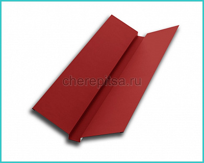 Планка ендовы верхняя 76x76x2000мм покрытие Viking MP цвет RAL 3011 толщина 0,45мм