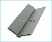 Планка ендовы верхняя 76x76x2000мм покрытие Цинк цвет ЦИНК толщина 0,4мм