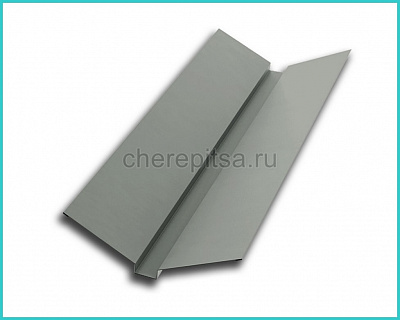 Планка ендовы верхняя 76x76x2000мм покрытие Цинк цвет ЦИНК толщина 0,45мм