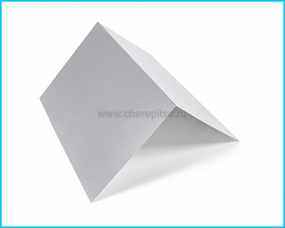 Планка конька плоского простая 145x145x2000мм покрытие Полиэстер цвет RAL 7004 толщина 0,45мм