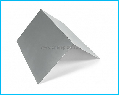 Планка конька плоского простая 145x145x2000мм покрытие Полиэстер цвет RAL 7005 толщина 0,45мм