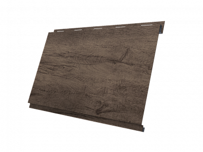 Металлосайдинг Вертикаль, покрытие Print Premium цвет Almond Wood толщина 0,45мм