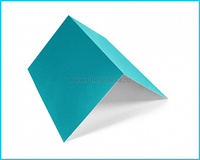 Планка конька плоского простая 145x145x2000мм покрытие Полиэстер цвет RAL 5021 толщина 0,45мм