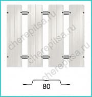 Штакетник Barrera 80 покрытие Полиэстер цвет RAL 9002 толщина 0,45мм