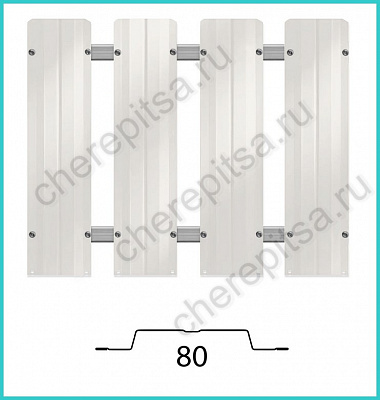 Штакетник Barrera 80 покрытие Полиэстер цвет RAL 9002 толщина 0,5мм