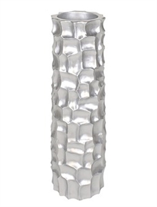 Кашпо Mosaic column silver